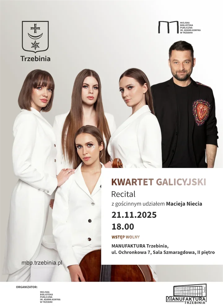 Wieczór klasyki i nastroju w Manufakturze - recital Kwartetu Galicyjskiego