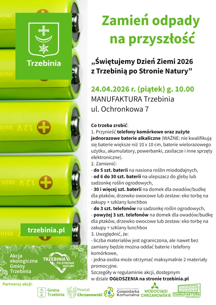 Stare telefony wracają do gry na Dniu Ziemi w Trzebini