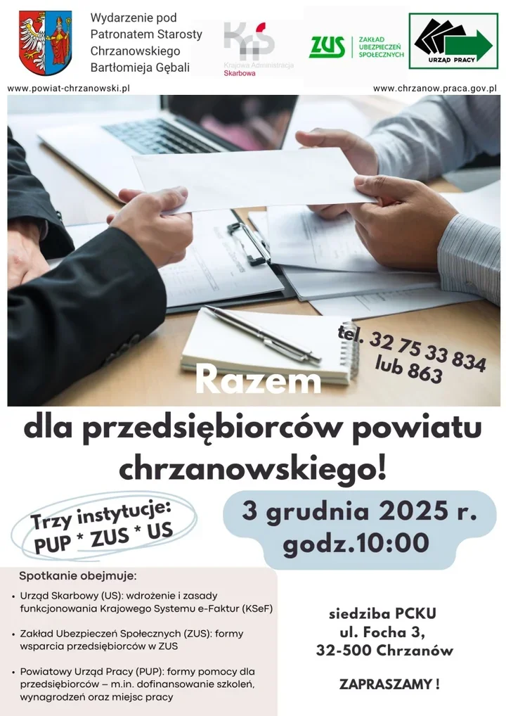 Urzędnicy dostępni dla firm. Spotkanie dla przedsiębiorców powiatu chrzanowskiego