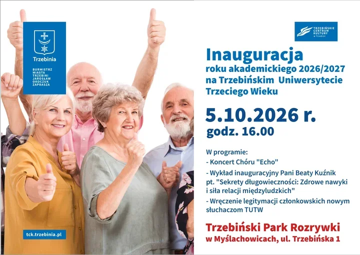 UTW w Trzebini zaczyna nowy rok - będzie koncert i ważny wykład.