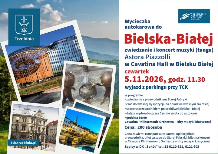 Z Trzebini do Bielska-Białej - zwiedzanie, Czarcie Wrota i tango w Cavatina Hall