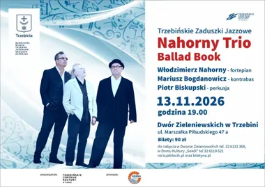 Nahorny Trio w Trzebini. Jazzowa opowieść na jesienny wieczór.